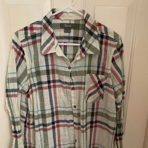 Natural Reflections Plaid Shirt size L